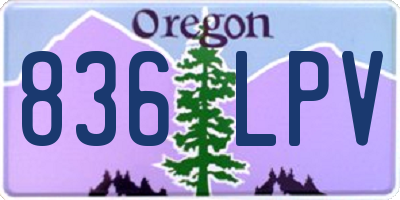 OR license plate 836LPV