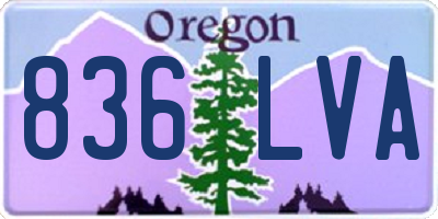 OR license plate 836LVA