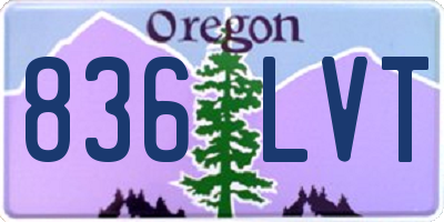 OR license plate 836LVT