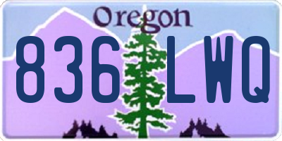 OR license plate 836LWQ