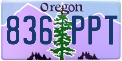 OR license plate 836PPT