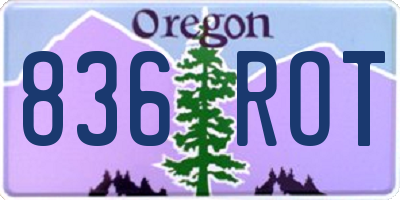 OR license plate 836ROT