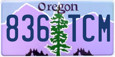 OR license plate 836TCM