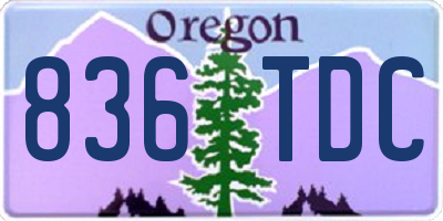 OR license plate 836TDC