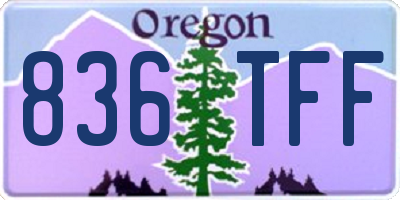 OR license plate 836TFF