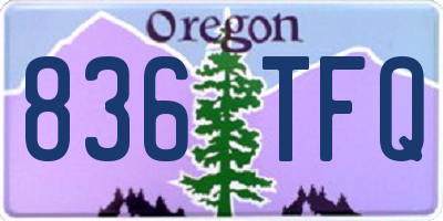 OR license plate 836TFQ