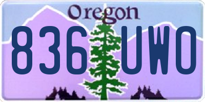 OR license plate 836UWO