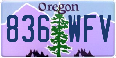 OR license plate 836WFV