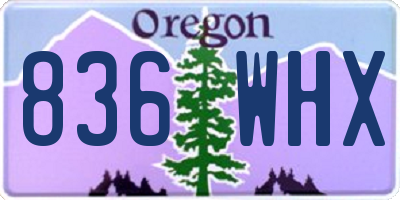 OR license plate 836WHX