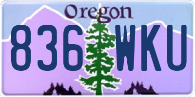 OR license plate 836WKU