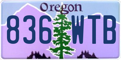 OR license plate 836WTB