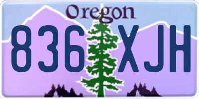 OR license plate 836XJH