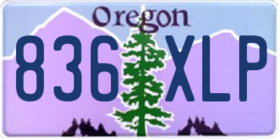 OR license plate 836XLP