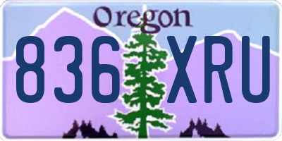 OR license plate 836XRU