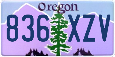 OR license plate 836XZV