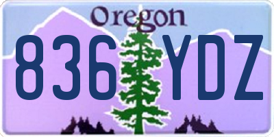 OR license plate 836YDZ