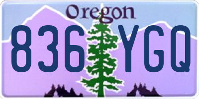 OR license plate 836YGQ