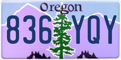 OR license plate 836YQY