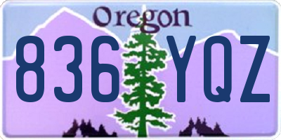 OR license plate 836YQZ
