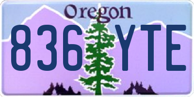 OR license plate 836YTE