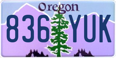 OR license plate 836YUK
