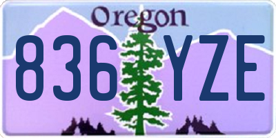OR license plate 836YZE