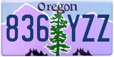 OR license plate 836YZZ