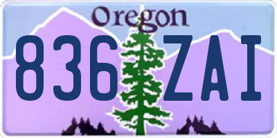 OR license plate 836ZAI