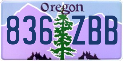 OR license plate 836ZBB
