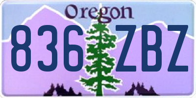OR license plate 836ZBZ
