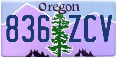 OR license plate 836ZCV