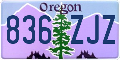 OR license plate 836ZJZ