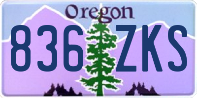 OR license plate 836ZKS