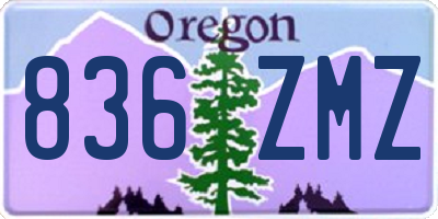OR license plate 836ZMZ