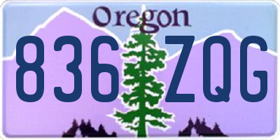 OR license plate 836ZQG