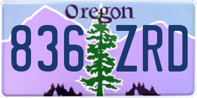 OR license plate 836ZRD