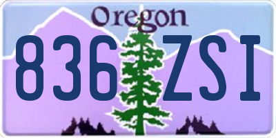 OR license plate 836ZSI