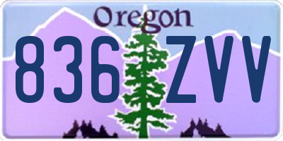 OR license plate 836ZVV