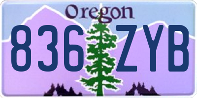 OR license plate 836ZYB