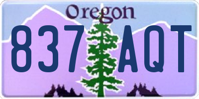 OR license plate 837AQT