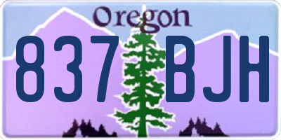 OR license plate 837BJH