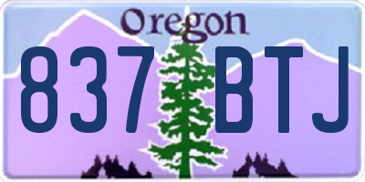OR license plate 837BTJ