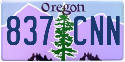 OR license plate 837CNN