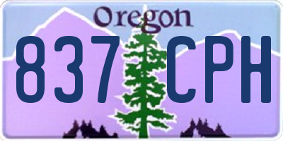 OR license plate 837CPH