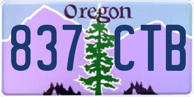 OR license plate 837CTB