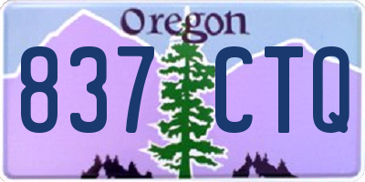 OR license plate 837CTQ