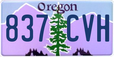 OR license plate 837CVH