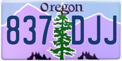 OR license plate 837DJJ