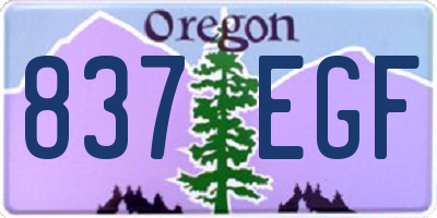 OR license plate 837EGF
