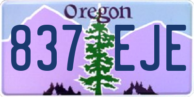 OR license plate 837EJE